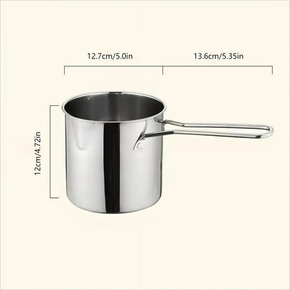 Mini Stainless Steel Deep Frying Pot Set‑5.12×4.72 Inch Single‑Serve Cookware with Fry Basket, Filter Mesh & Food Tongs, Rust‑Proof Portable Frying Pan for Household Kitchen, Perfect for Chips & Chicken Wings